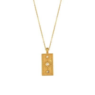 Manufacturer&prime;s Custom Fashion Jewelry High Quality Fadeless Women&prime;s Fashion Gold-Plated Stainless Steel Diamond Necklace