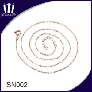 Simple Design Rose Gold 925 Sterling Silver Necklace