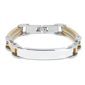 Fashion Custom Square Block Stainless Steel Bracelet for Men