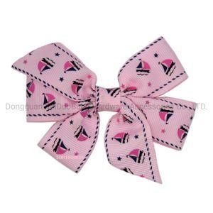 Printed Grosgrain Ribbon Bowknot Hair Clip Fashion Hair Grip