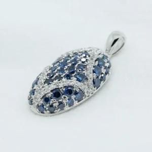 Popular 925 Sterling Silver London Blue Stone Pendant