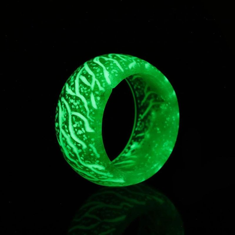 New Design Luminous Purple Blue Ring Glowing in The Dark for Women Men Jewelry Ring