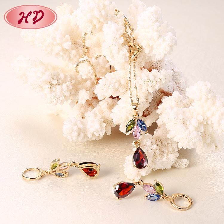 Wholesale 2020 New Fashion Cheap African Costume Zirconia 18K Gold Plated Jewelry Sets