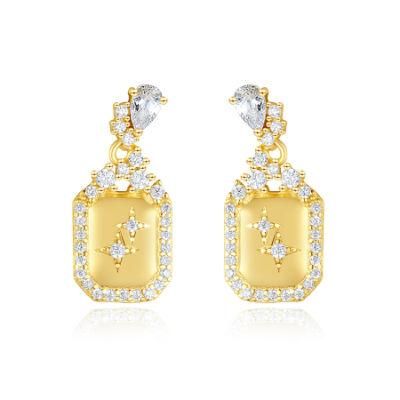 Luxurious Fashion Jewelry Ear Silver Stud Earrings