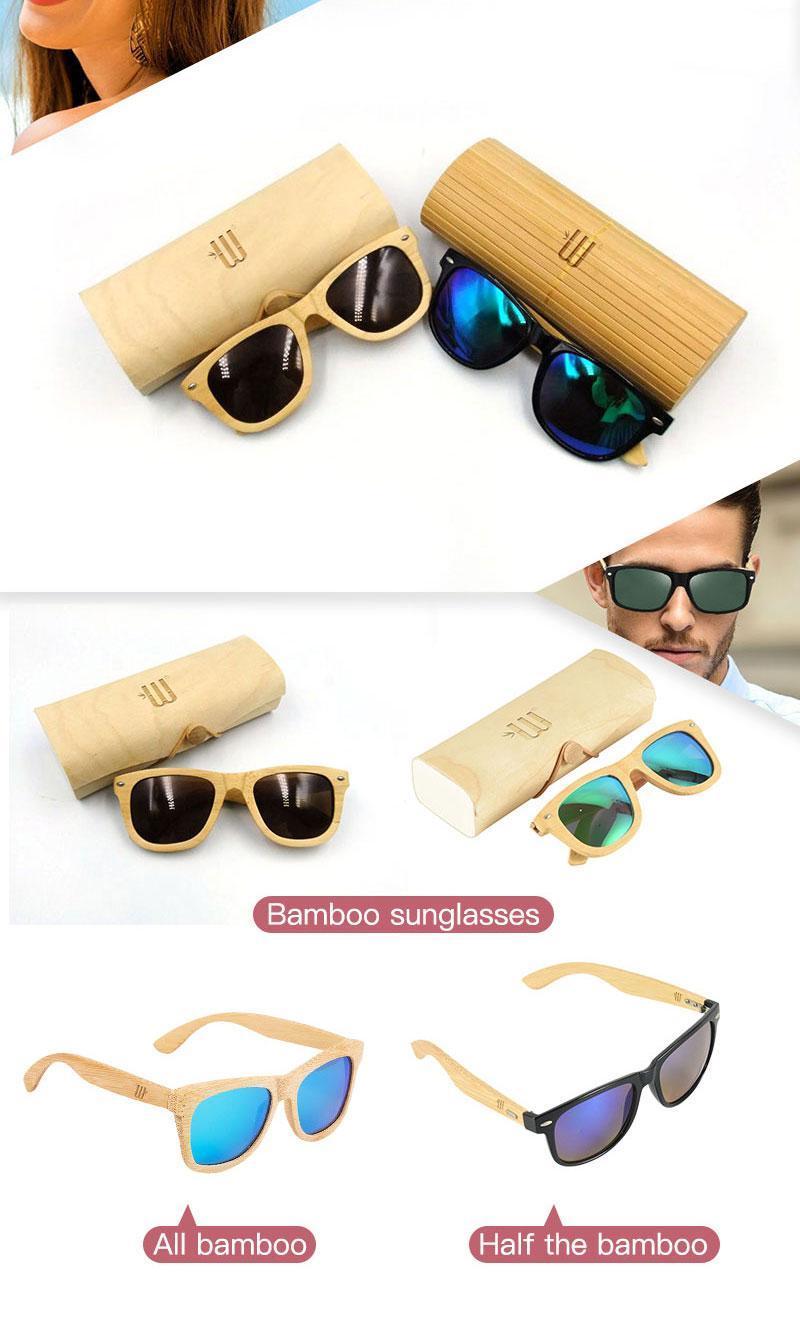 100% UV Protection Man Woman Wooden & Bamboo Sunglasses