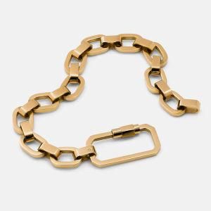 Ashion Men Jewelry Industrial Screw-Lock Carabiner Clasp Tetragonum Flat O Chain Bracelet