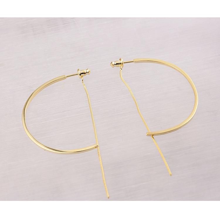 Fashion Accessories 925 Silver Gold Plated Best Seller Fashion Jewelry Trendy Jewellery Factory Wholesale Fine Earrings