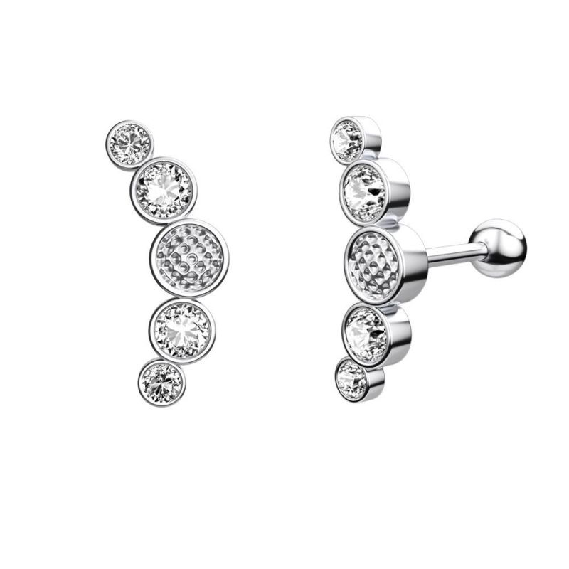 316L Surgical Steel Moon⋆ Cartilage Earrings Series Body Piercing