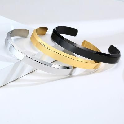 Stainless Steel Bevelled Bracelet Gold Men&prime; S and Women&prime; S Bracelets