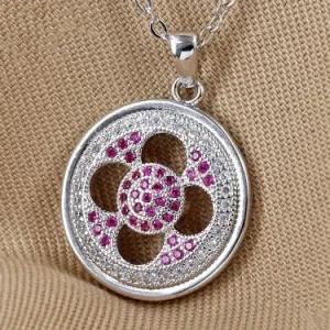 Fashion Necklace Jewellery Accessories Color CZ Button Pendant Charm