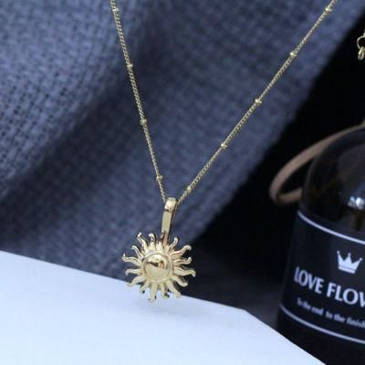 316L Surgical Stainless Steel Sun Flower Energy Necklace for Women Pendant Necklaces Fashion Jewelry