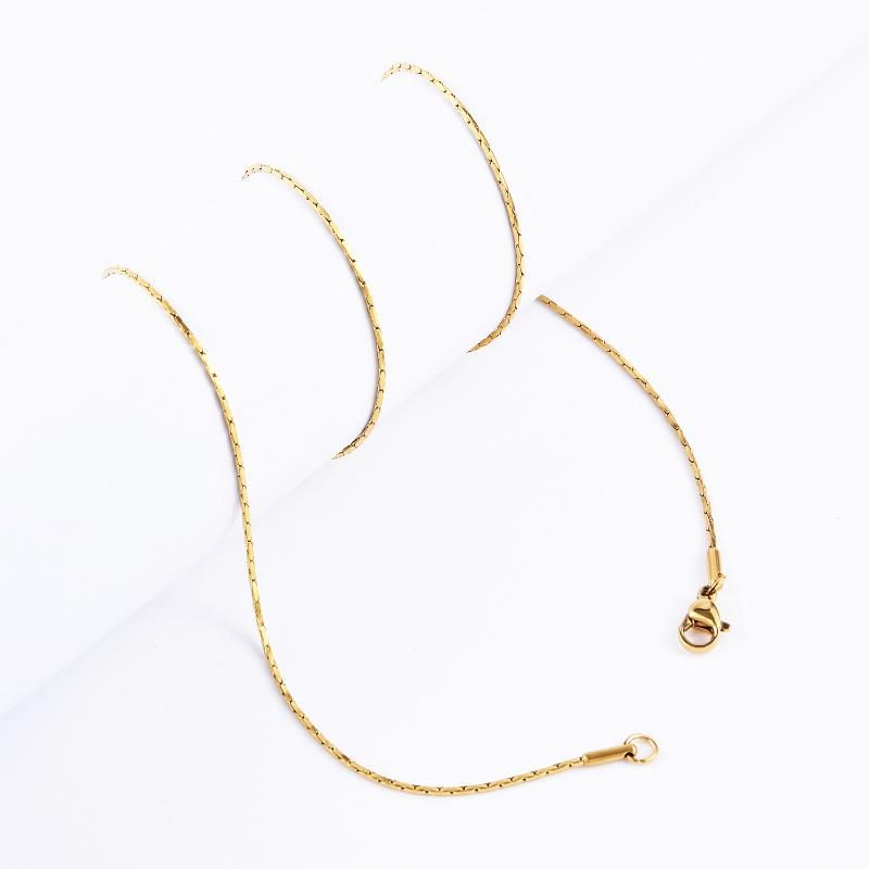 0.4/0.5/0.6/0.8/1.0/1.2/1.4mm Boston Cable Chain Stainless Steel Gold/Silver/Rose Gold Color Necklace for Pendant