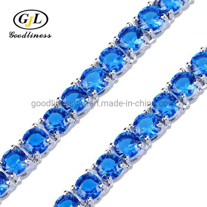 Gemstone Gold Chain Blue Stone Ruby Amethyst Sapphire Women Necklace