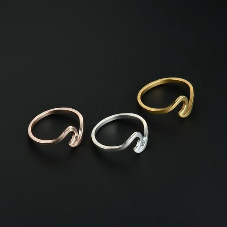 Wave Simple Wave Ring Slender Wave Wave Shape Tail Ring