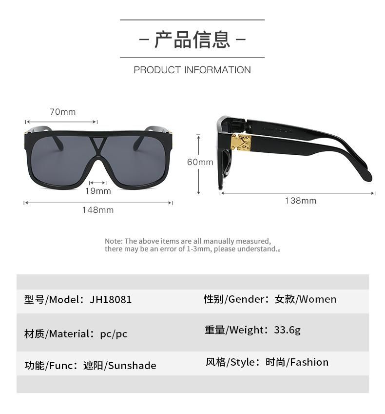 Sunglasses One Piece Fashion Sunglasses Big Frame Personalized One-Piece Goggles