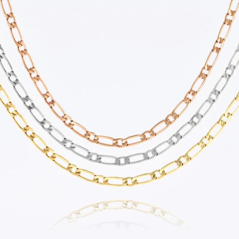 Fashion Stainless Steel Silver Nk Chain Necklace for Hiphop Style and Bag Jewelry Accessories