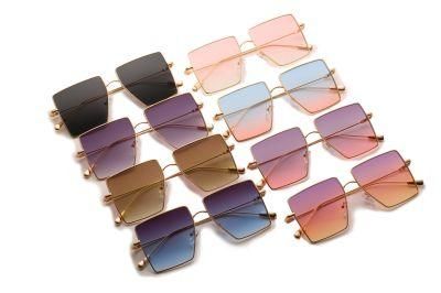 2020 Ready Made Metal Square Ocean Lens Fashion Sunglasses