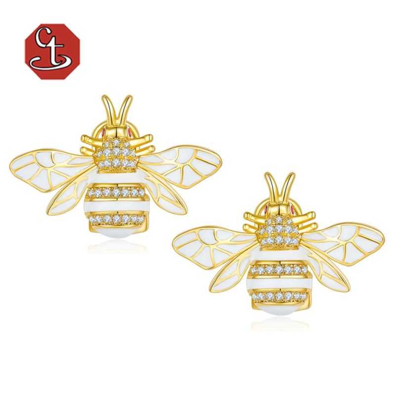 Special Fashion Accessories Jewelry 925 Sterling Silver with CZ Leopard Earrings