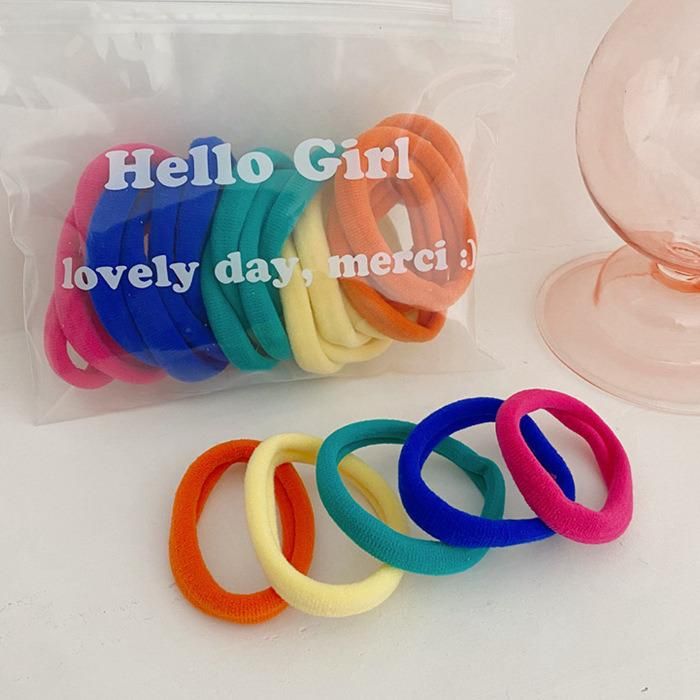 Elastic Hair Band Lovely Solid Rubber Bands Female Hair Accessories