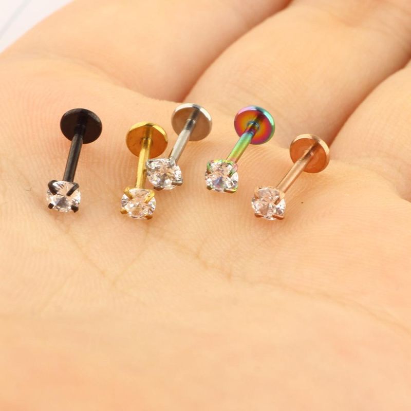 Stainless Steel Multicolored Fashion Body Piercing Ear Studs