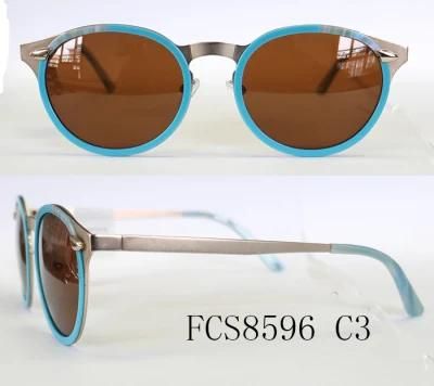 Acetate and Metal Combination Sunglasses