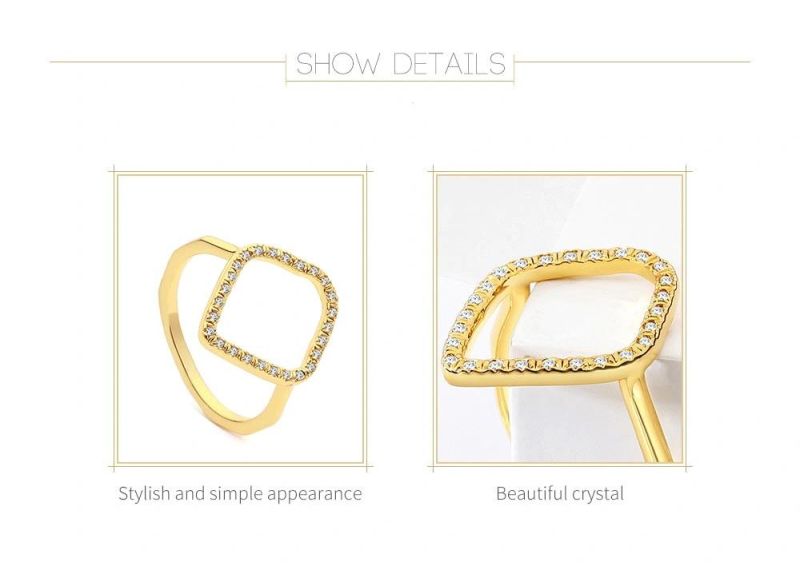 Hot Sale Popular Copper Wedding Jewelry CZ Stone Fashion Luxury Finger Ring