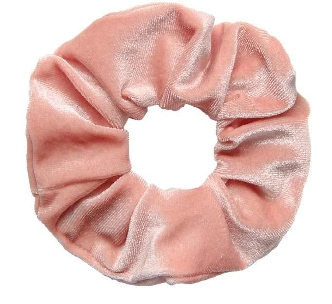 Fashion Creative Color Tie Dye Hair Tie Scrunchies Velvet Pink Hair Bands for Girls Ponytail Tie Hair Accessories