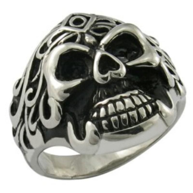 Custom Stainless Steel Skull Biker Rings