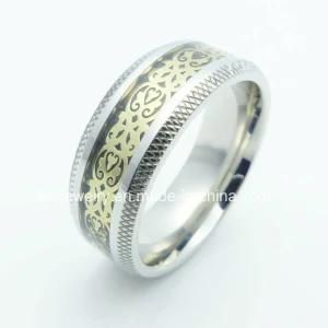 Fashion Stainless Steel Carbon Fiber Jewelry Ring
