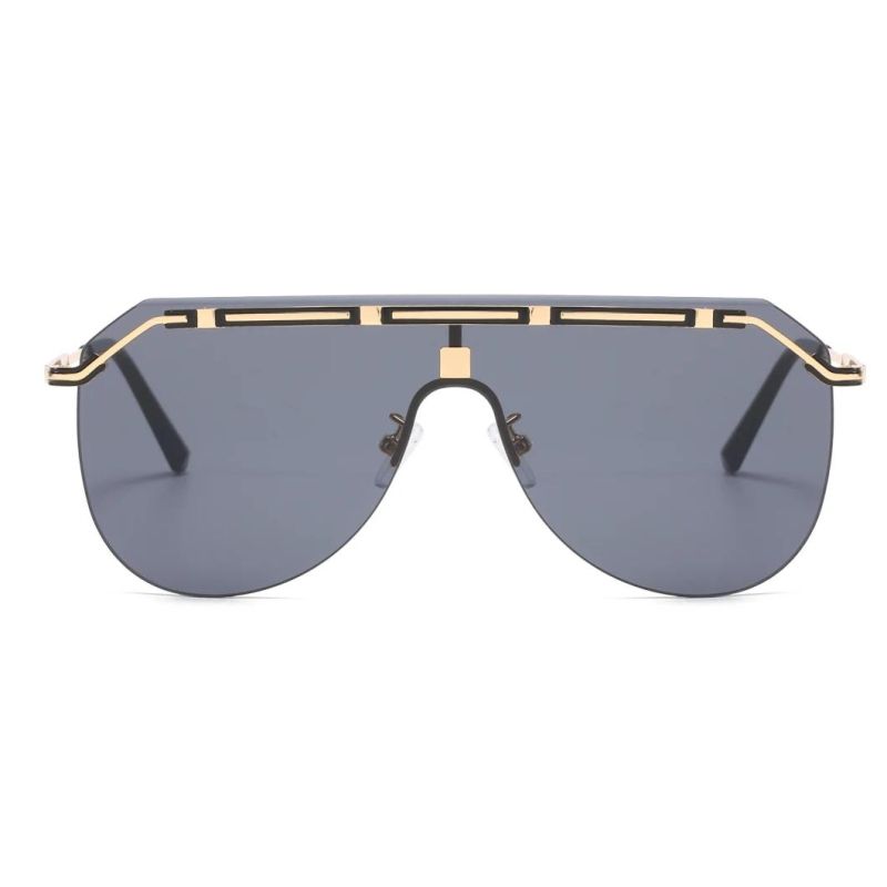 2020 No MOQ Fashionable Classic Oversize Metal Sunglasses