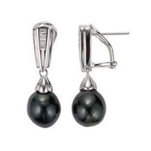 Nice 925 Sterling Silver Stud Pearl Earrings for Womens