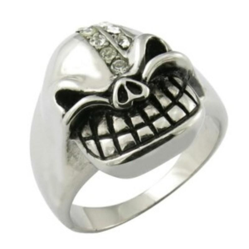 Biker Ring Stainless Steel Jewelry Ring Cool Skull Ring