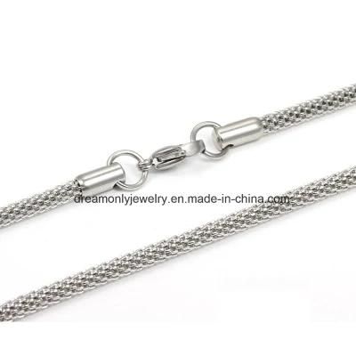 925 Silver Necklace for Men with Pure Silver Rough Chain Without Pendant
