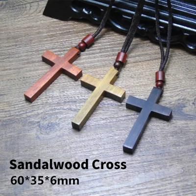 Low Price Cheap Classic Wood Cross Pendant Christian Jewelry for Np-Y-0001