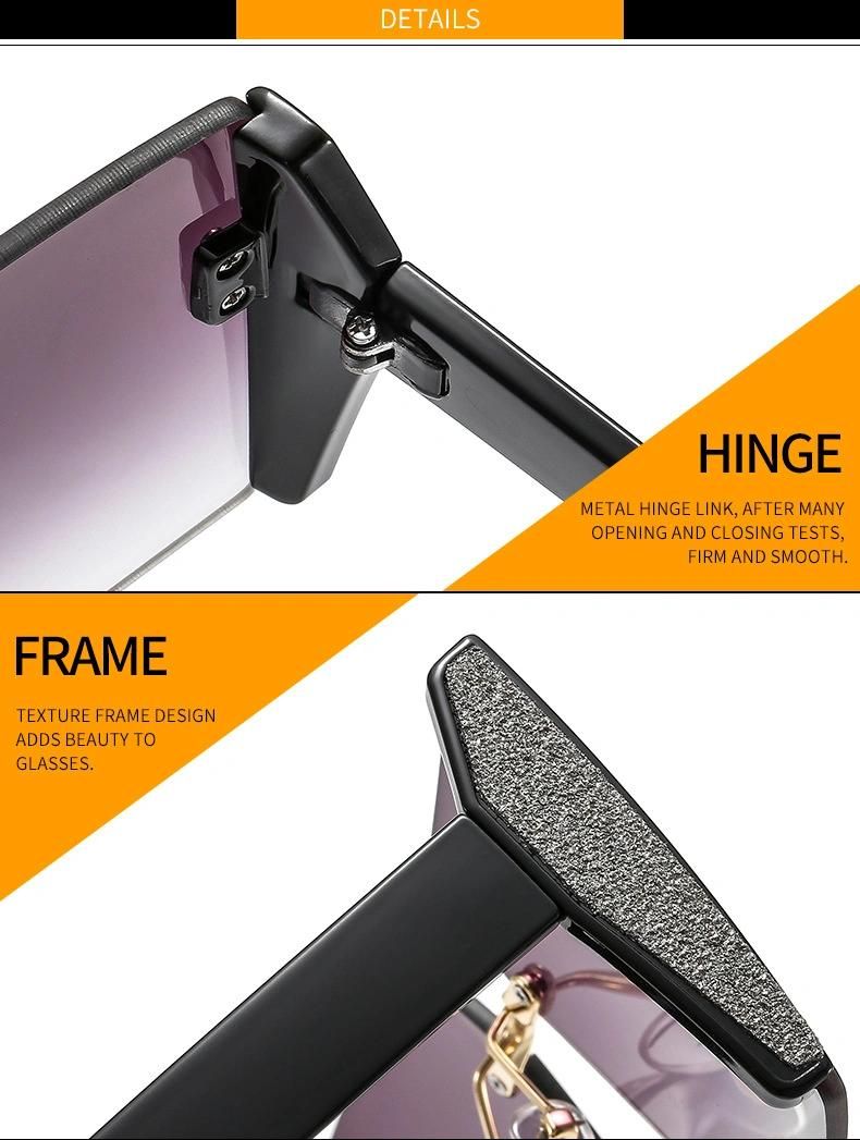 Fashion Small Rectangle Sunglasses Women Rimless Square Sun Glasses 2022 Summer Style UV400 Sunglasses