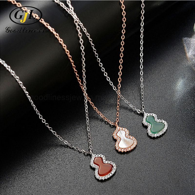 Rose Gold Plated with Shell Acrylic Jewelry Luxury Necklace Jewelry