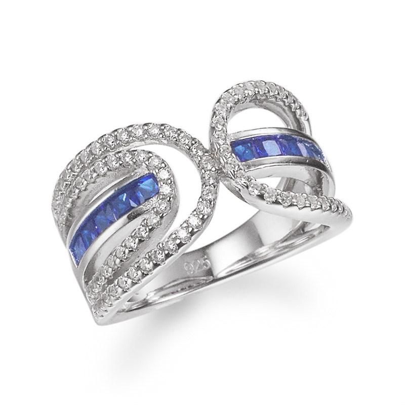 Fashion 925 Sterling Silver Rainbow CZ Elegant Ring