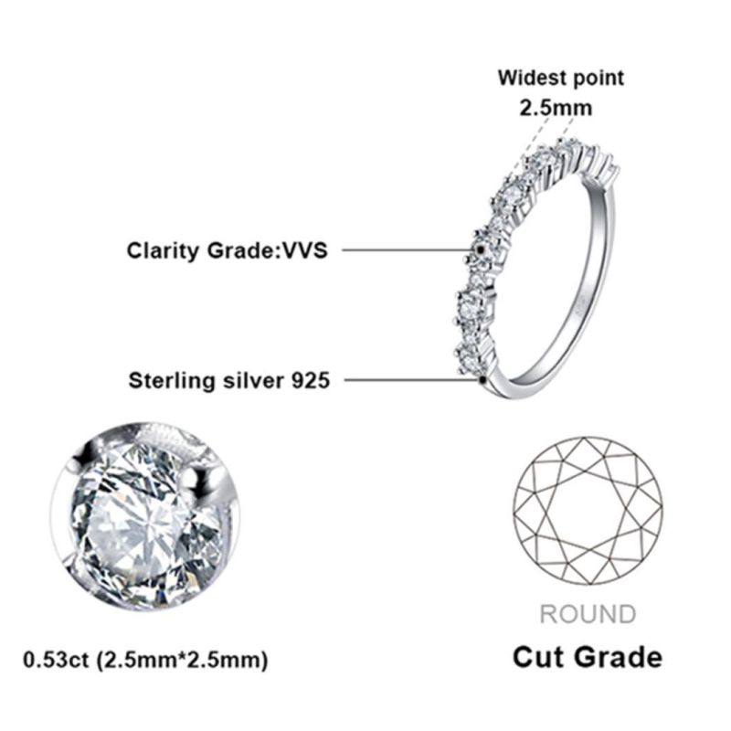925 Sterling Silver Ring Wedding Band Engagement Ring Fashion Ring Fine Jewelry Women Jewelry Wholesale