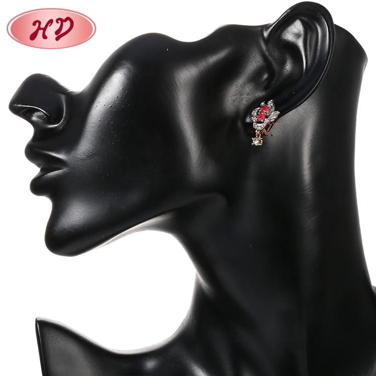 Costume Imitation Fashion Jewelry Women 14K 18K Gold Plated Huggie Hoop Earring with CZ Pearl