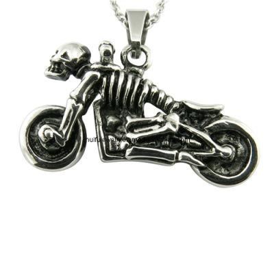 Motorcycle Skull Pendant Fashion Necklace