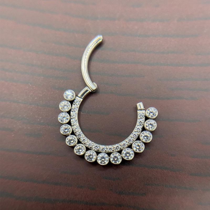 New ASTM F136 Titanium Hinged Segment Ring Segment Clicker Nose Ring Earring Body Jewelry Piercing
