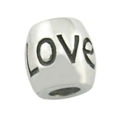 Stainless Steel Casting Letter Love Beads