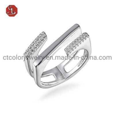 OEM/ODM Customized CZ Rings Fashion Silver Ring