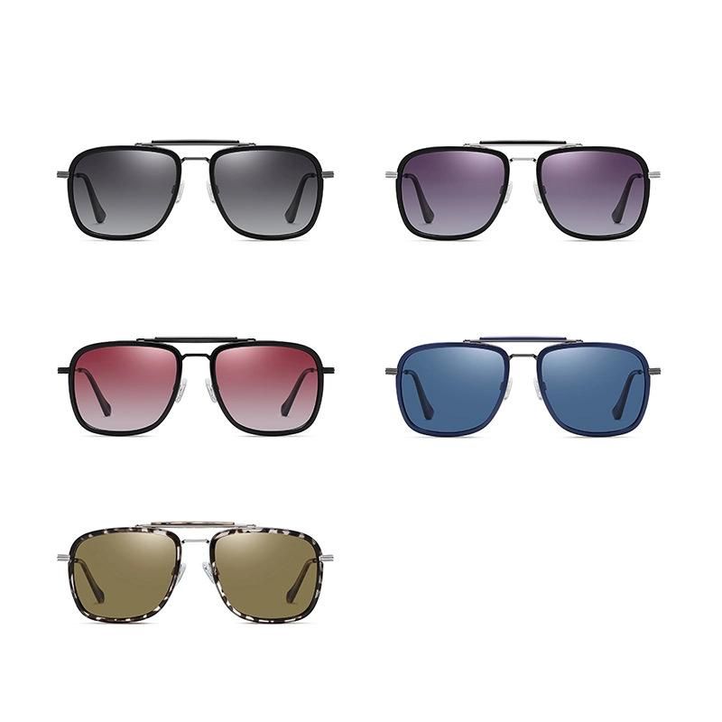 New Men Punk Fashion Tr90 Frames Retro Metal Polarized Sunglasses 3366