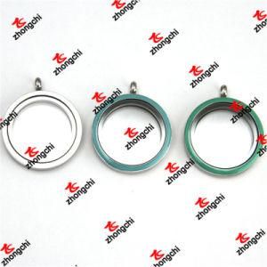 Fashion 30mm Enamel Color Glass Stainless Steel Lockets Pendant (LDO60129)