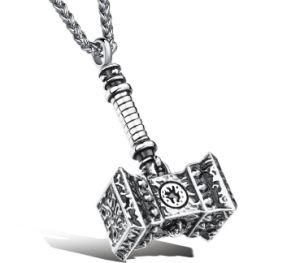 Punk Thor Quake Necklaces Original Film Pendants Stainless Steel Thor Hammer Pendants Necklace for Male Boy Best Gifts