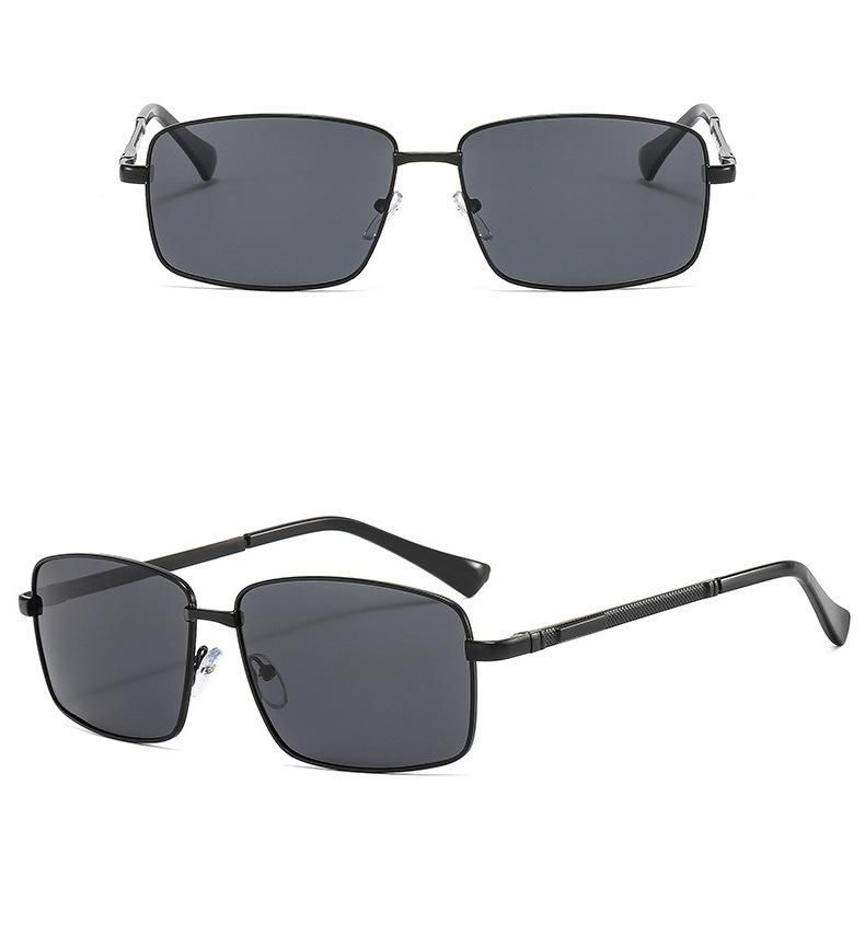 2022 Men′s Polarized Frame Metal Driving Mirror Color Changing Sunglasses