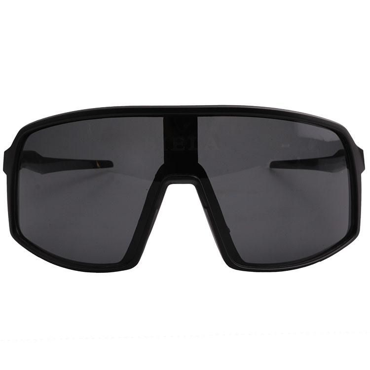 2019 Oversize One Piece Black Frame Sports Sunglasses