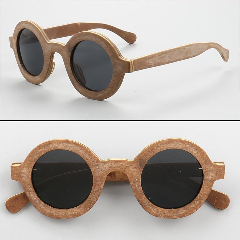Wood Wooden Sunglasses with Mirror Lens New Top Model