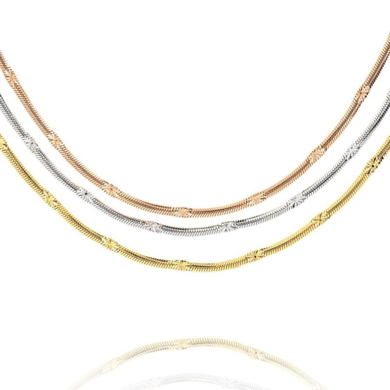 Fashion Jewelry Stainless Steel Twisted Push Embossed Chain for Women Jewellery Necklace Design